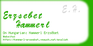 erzsebet hammerl business card